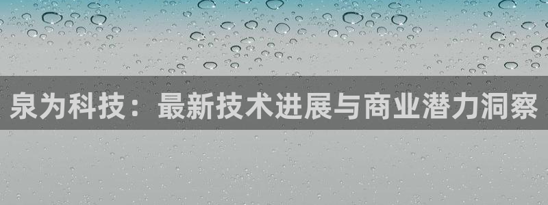 泉为科技：最新技术进展与商业潜力洞察